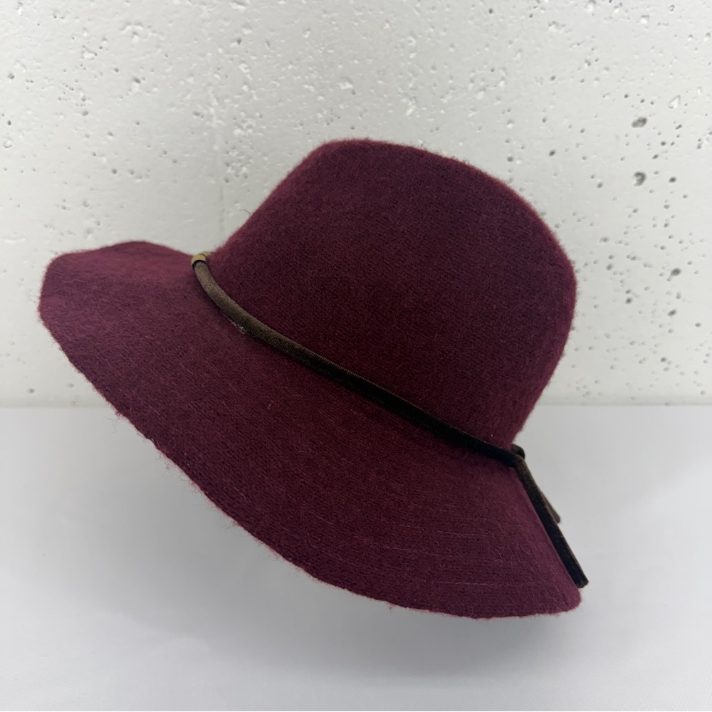 San Diego Hat Company Maroon Wool Blend Floppy Fedora Hat